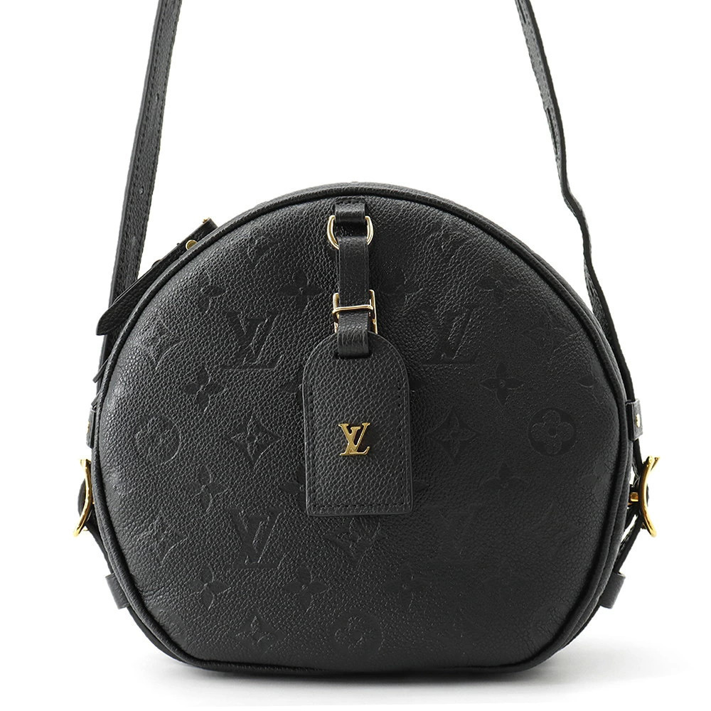 Louis Vuitton Monogram Empreinte Boite Chapeau Crossbody Bag Leather Black